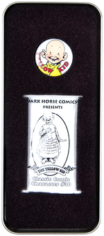 DARK HORSE COMICS "CLASSIC COMIC CHARACTER" STATUE/BUTTON TINS COMPLETE SET.