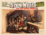 "SNOW WHITE AND THE SEVEN DWARFS" 1937 ORIGINAL RELEASE LOBBY CARD.