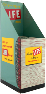 "LIFE" MAGAZINE NEWSSTAND VENDING DISPLAY.