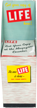 "LIFE" MAGAZINE NEWSSTAND VENDING DISPLAY.