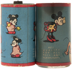 "USA LITE MICKEY MOUSE BATTERY" PAIR & VINTAGE AD.