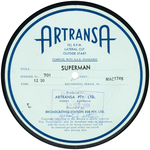 "SUPERMAN" RADIO TRANSCRIPTION DISC.