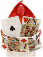 ROYAL BAYREUTH DEVIL & PLAYING CARDS WALL MATCH HOLDER.