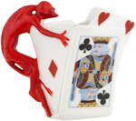 ROYAL BAYREUTH DEVIL & PLAYING CARDS CREAMER.