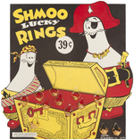 "SHMOO LUCKY RINGS" BOXED DIE-CUT STORE DISPLAY.