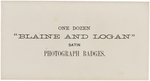 PAIR OF 1884 CLEVELAND/HENDRICKS AND BLAINE/LOGAN SILK JUGATE RIBBONS AND ORIGINAL ENVELOPE.