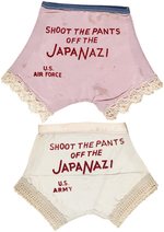 WORLD WAR II ANTI-JAPAN MINIATURE NOVELTY PANTIES LOT.