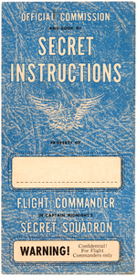 "SECRET INSTRUCTIONS" FOLDER FOR "FLIGHT COMMANDER IN CAPTAIN MIDNIGHT'S SECRET SQUADRON."