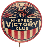 HI-SPEED GAS STATIONS VICTORY CLUB CARD AND BUTTON.