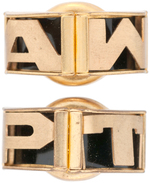 GOOD LUCK INITIAL RING PAIR FROM 1952 ISSUED BY SMITH BROTHERS.