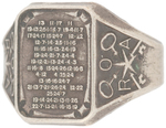 ORPHAN ANNIE SILVER STAR MEMBER RING WITH SECRET MESSAGE.