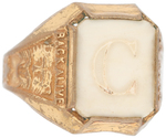 FRANK BUCK IVORY INITIAL RING WITH INITIAL "C".