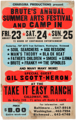 RARE "SPECIAL GUEST GIL SCOTT-HERON" CONCERT POSTER FOR 1974 FESTIVAL.