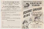 POWER HOUSE CANDY "CAPTAIN VIDEO FLYING SAUCER RING" COMPLETE PREMIUM.