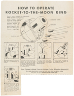 KIX CEREAL "ROCKET-TO-THE-MOON RING" COMPLETE PREMIUM.