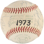 1973 BALTIMORE ORIOLES TEAM-SIGNED BASEBALL.