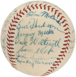 1948 WASHINGTON SENATORS TEAM-SIGNED BASEBALL.