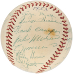 1952 WASHINGTON SENATORS TEAM-SIGNED BASEBALL.