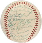 1952 WASHINGTON SENATORS TEAM-SIGNED BASEBALL.