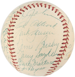 1952 WASHINGTON SENATORS TEAM-SIGNED BASEBALL.