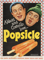 ABBOTT & COSTELLO POPSICLE SIGN & BAGS.