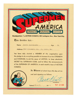 SUPERMAN "SUPERMEN OF AMERICA" 1939 CLUB KIT.