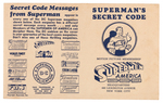 "SUPERMEN OF AMERICA - SUPERMAN'S SECRET CODE" DECODER FOLDER (RARE MOVIE THEATER VARIANT).