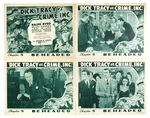 "DICK TRACY VS. CRIME INC." LOBBY CARD SET.