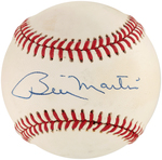 NEW YORK YANKEES BILLY MARTIN SIGNED BASEBALL.