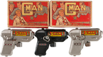 MARX "G-MAN AUTOMATIC" TOY GUN TRIO.