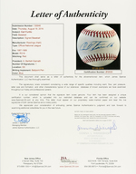 CARL FURILLO & SANDY AMOROS SINGLE-SIGNED BASEBALL PAIR.