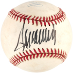 DONALD TRUMP & MONICA LEWINSKY SIGNED BASEBALL PAIR