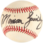 DONALD TRUMP & MONICA LEWINSKY SIGNED BASEBALL PAIR