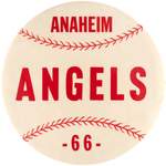 ANAHEIM ANGELS 1966 SCARCE 4" BUTTON MUCHINSKY #23.