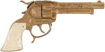 "GENE AUTRY" LESLIE-HENRY GOLD FINISH REPEATER CAP GUN.