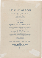 IWW SHEET MUSIC "WE HAVE FED YOU ALL A THOUSAND YEARS" WITH 1918 "WM. D. HAYWOOD" COPYRIGHT.