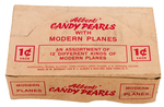 "ALBERT CANDY PEARLS WITH MODERN PLANES" PENNY CANDY/NOVELTIES STORE BOX.