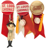 CARDINALS TRIO OF TEAM NAME BUTTONS ALL MUCHINSKY BOOK EXAMPLES.