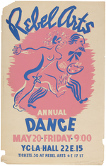 RARE "REBEL ARTS ANNUAL DANCE" POSTER BY IMPORTANT NEW YORK CITY LEFT WING ART COLLECTIVE.