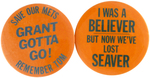 METS BUTTON PAIR WITH TOM SEAVER TEXT MUCHINSKY BOOK PLATE EXAMPLES.