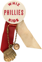 PHILLIES WHIZ KIDS SCARCE MUCHINSKY BOOK PLATE EXAMPLE BUTTON.