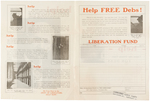 RARE "ENLIST YOUR MONEY HELP OPEN THE PRISON GATE FOR DEBS" BROCHURE W/COMMUNIST LABOR PARTY STAMP.