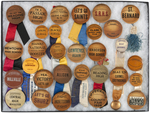 31 BUTTONS DESIGNED AS BASKETBALLS FROM THE 1920s-1930s AS COLLECTED BY PAUL MUCHINSKY.