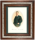 ELEGANT ROOSEVELT LITHO POSTER WITH FACSIMILE SIGNATURE IN PERIOD FRAME.