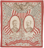 GRAPHIC ROOSEVELT "PROTECTION TO AMERICAN INDUSTRIES" JUGATE BANDANA.