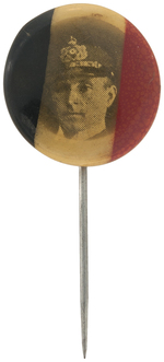 GERMAN U-BOAT COMMANDER OTTO WEDDIGEN CELLULOID ON STICKPIN C. 1914.