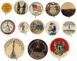 CIVIL WAR 13 BUTTONS RELATED TO GETTYSBURG, MONUMENTS, REUNIONS.