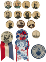 CIVIL WAR GENERALS, GETTYSBURG, AND ANTIETAM 15 BUTTONS 1898-1937.