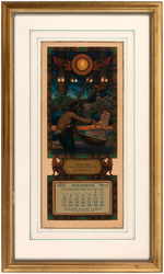 MAXFIELD PARRISH FRAMED 1922 EDISON MAZDA CALENDAR.