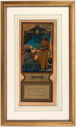 MAXFIELD PARRISH FRAMED 1923 EDISON MAZDA CALENDAR.